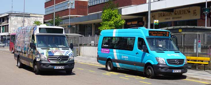 Arriva Kent Thameside Mercedes Sprinter City 45 1020 & 1007